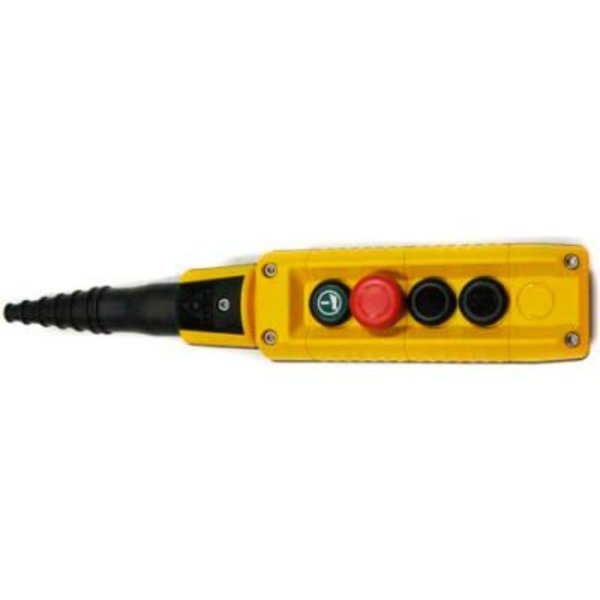 Springer Controls Co T.E.R., F70AY12020000001 MIKE Pendant, 4 Button, Yellow, 1-Speed Buttons F70AY12020000001